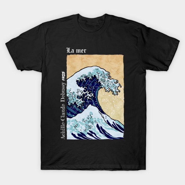 La Mer - Black T-Shirt by Thor Reyes